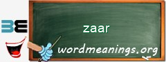 WordMeaning blackboard for zaar